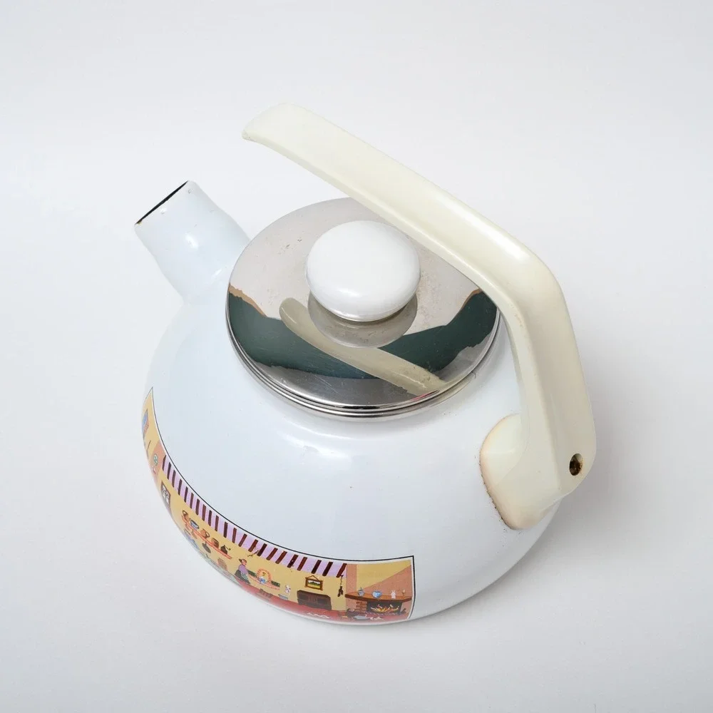 Villeroy & Boch Naif Enamel Tea Pot Rare Vintage German Kettle Gerard Laplau